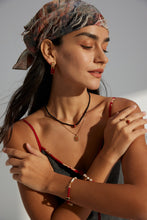 Load image into Gallery viewer, Vintage Red Zircon Necklace D0561