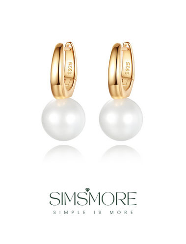 Simple Shell Pearls Earrings E0670