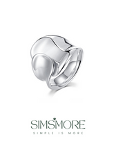Load image into Gallery viewer, Sterling Silver Concave Rings J0068