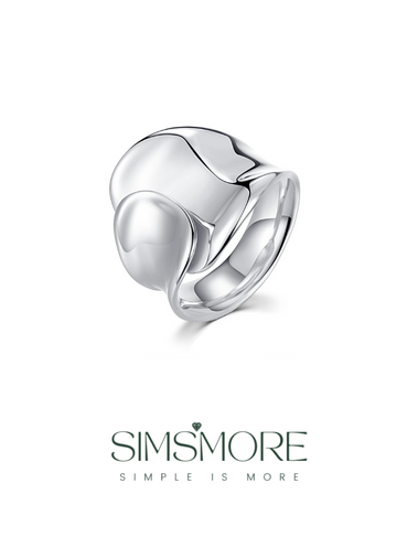 Sterling Silver Concave Rings J0068