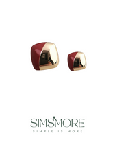 Load image into Gallery viewer, Red Oil-drop Glaze Earrings E0794