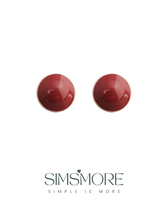 Load image into Gallery viewer, Red Oil-drop Glaze Earrings E0799