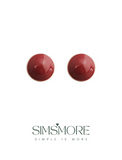 Red Oil-drop Glaze Earrings E0799