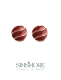 Red Oil-drop Glaze Earrings E0804