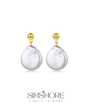 Load image into Gallery viewer, Baroque Natural Pearls Stud Earrings E0697