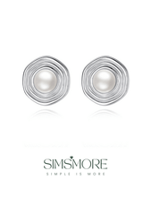 Load image into Gallery viewer, Disc Natural Pearl Earrings E0606