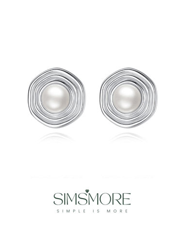 Disc Natural Pearl Earrings E0606