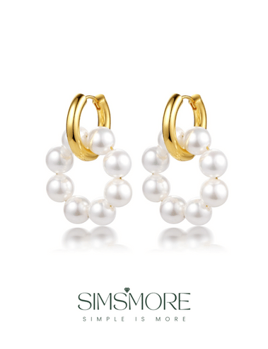 Garland Shell Pearls Earrings E0710