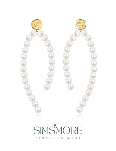 Long Natural Pearl Earrings (single) E0701