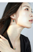 Load image into Gallery viewer, Malachite Earrings E0522