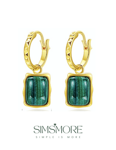 Malachite Earrings E0522