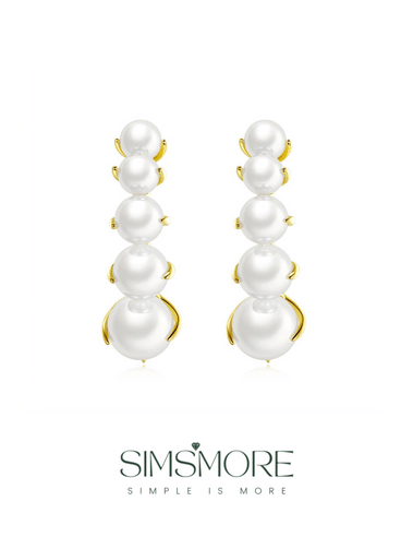 Minimalist Shell Pearl Earrings E0585