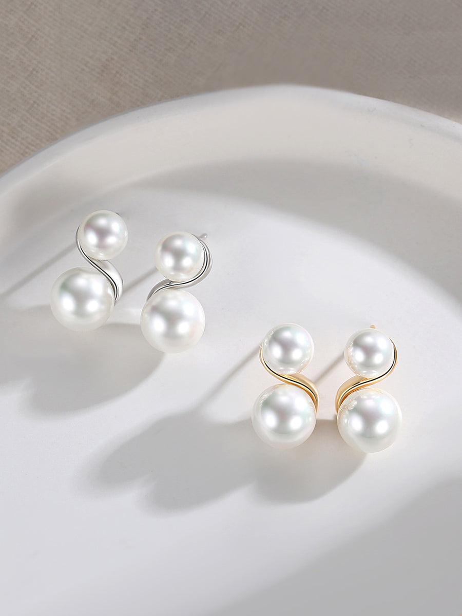Minimalist Shell Pearl Earrings E0669 – simsmore