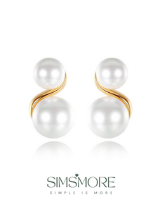 Minimalist Shell Pearl Earrings E0669