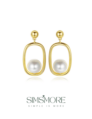 Pearl Dangle Earrings E0364-1