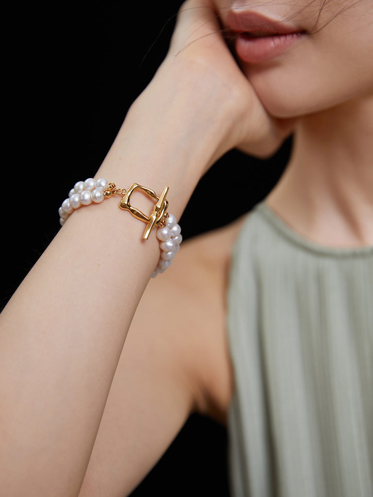 Pearl Double Bracelet SL0060 – simsmore