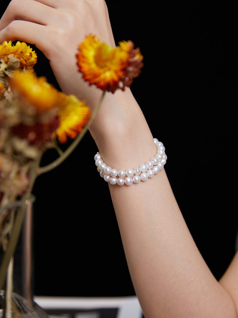 Pearl Double Bracelet SL0060 – simsmore