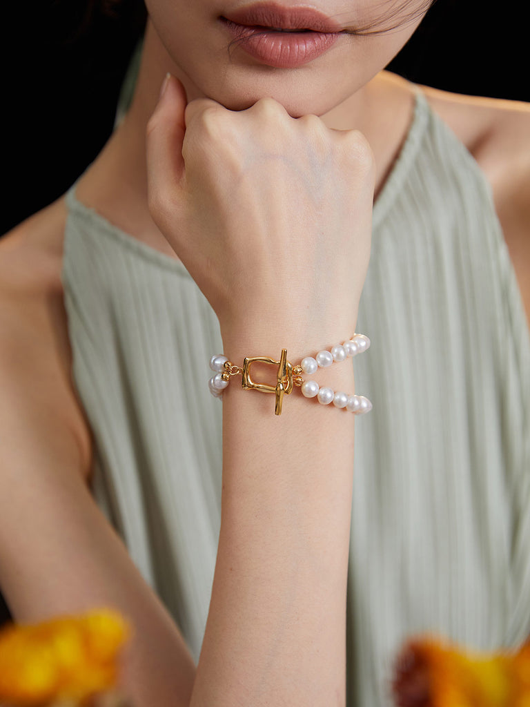 Pearl Double Bracelet SL0060 – simsmore