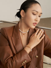 Load image into Gallery viewer, Pearl Sterling Silver Vintage Gold Bracelet SL0064