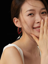 Load image into Gallery viewer, Red Oil-drop Glaze Earrings E0801