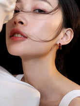Load image into Gallery viewer, Red Oil-drop Glaze Earrings E0369