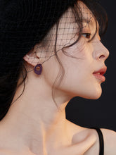 Load image into Gallery viewer, Red Oil-drop Glaze Earrings E0563