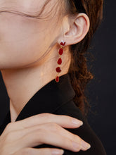 Load image into Gallery viewer, Red Oil-drop Glaze Earrings E0580
