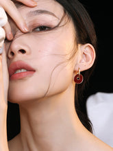 Load image into Gallery viewer, Red Oil-drop Glaze Earrings E0610