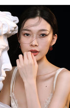 Load image into Gallery viewer, Red Oil-drop Glaze Earrings E0610