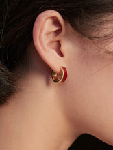 Load image into Gallery viewer, Red Oil-drop Glaze Earrings E0677