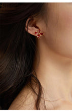 Load image into Gallery viewer, Red Oil-drop Glaze Earrings E0683