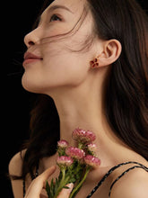 Load image into Gallery viewer, Red Oil-drop Glaze Earrings E0683
