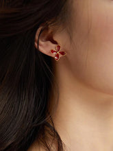 Load image into Gallery viewer, Red Oil-drop Glaze Earrings E0683