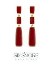 Load image into Gallery viewer, Red Oil-drop Glaze Earrings E0695
