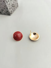 Load image into Gallery viewer, Red Oil-drop Glaze Earrings E0799