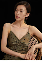 Load image into Gallery viewer, Red Oil-drop Glaze Earrings E0802