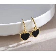 Load image into Gallery viewer, Red ／Black Oil-drop Glaze Earrings E0569