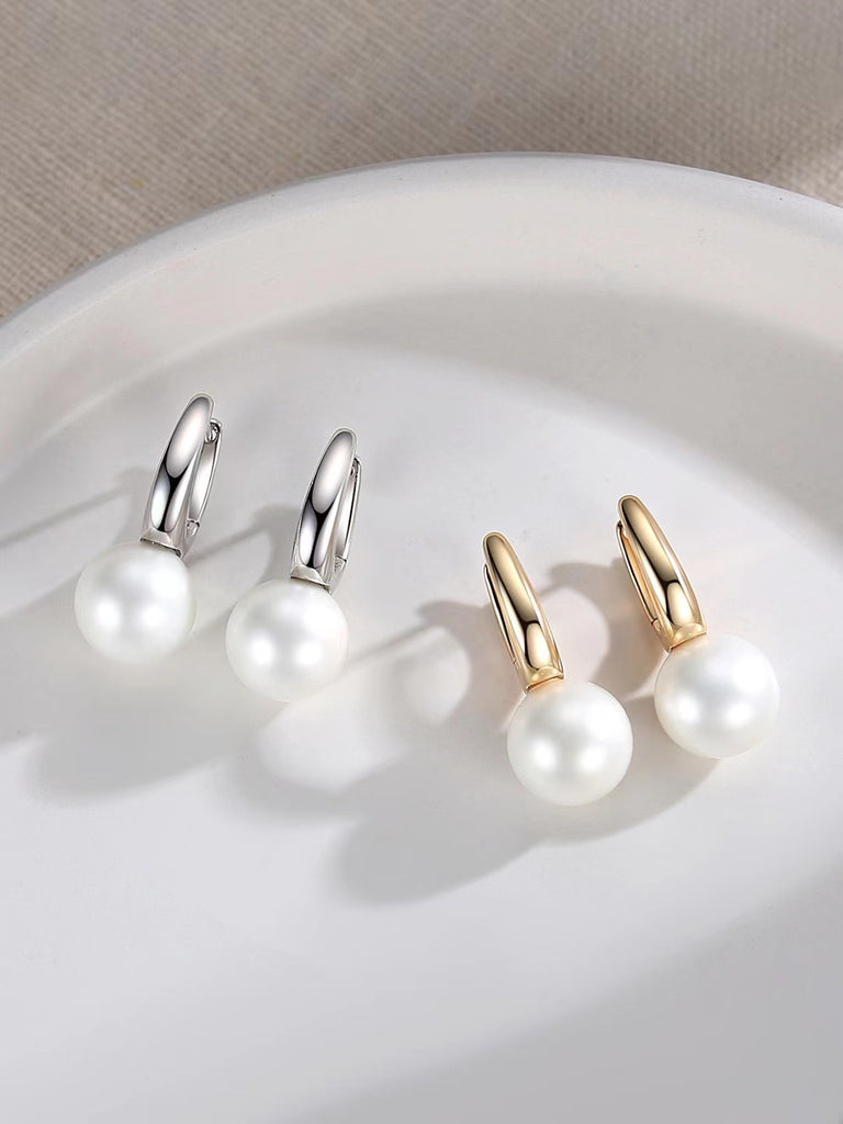 Simple Shell Pearls Earrings E0670