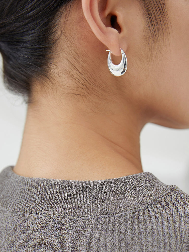 Simple Sterling Silver Earrings E0753-1