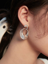 Load image into Gallery viewer, Sterling Silver Geometric Earrings E0659