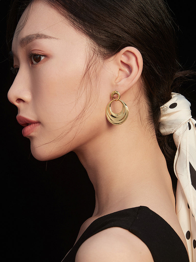 Sterling Silver Geometric Earrings E0659