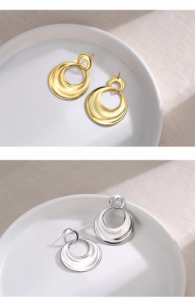 Sterling Silver Geometric Earrings E0659