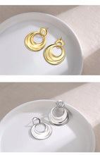Load image into Gallery viewer, Sterling Silver Geometric Earrings E0659