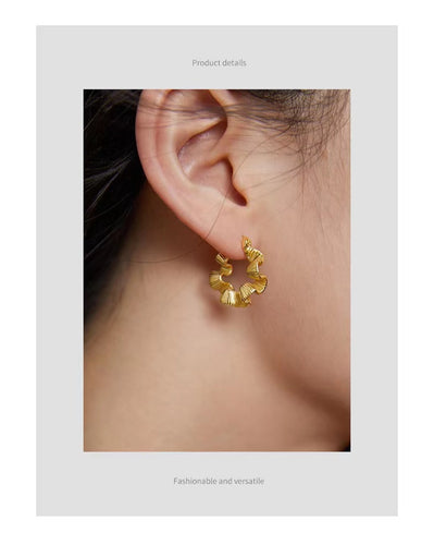 Sterling Silver Wreath Earrings E0723