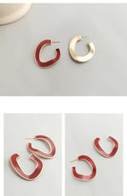 Load image into Gallery viewer, Red Oil-drop Glaze Earrings E0801