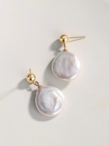 Baroque Natural Pearls Stud Earrings E0697