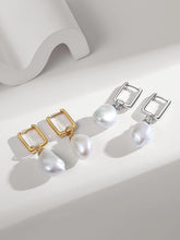 Load image into Gallery viewer, Baroque Pearl Geometric Earrings E0729
