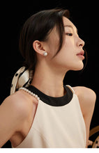 Load image into Gallery viewer, Geometric Natural Pearl Earrings E0680
