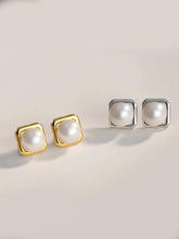 Load image into Gallery viewer, Geometric Natural Pearl Earrings E0680